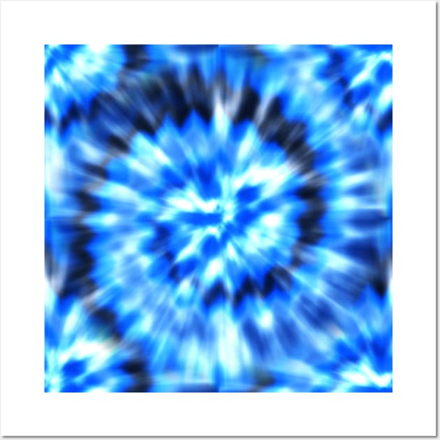 Tie Dye Psychedelic Blue Wall Art by NekoNinja